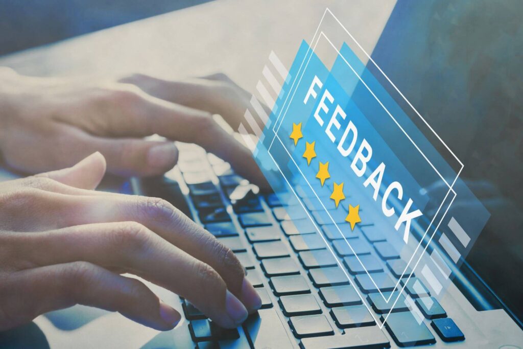 What does managing online feedback involve - PatientTrak