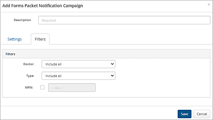 Add Forms Packet Notification Campaign