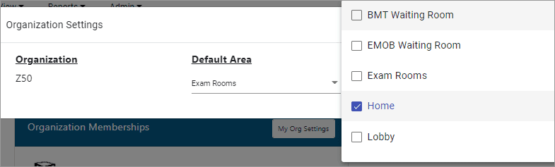 Organization settings