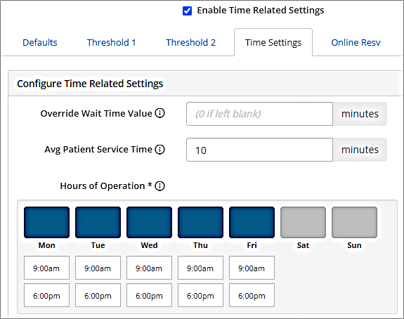 Configure Time Related Settings