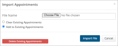 Import appointments feature