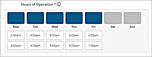 Hours of operation