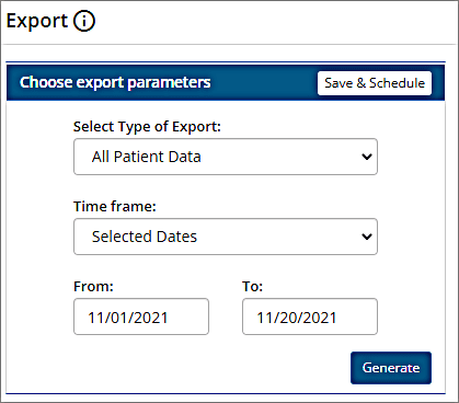 Export Parameters