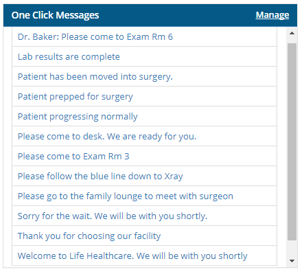 One Click Messages