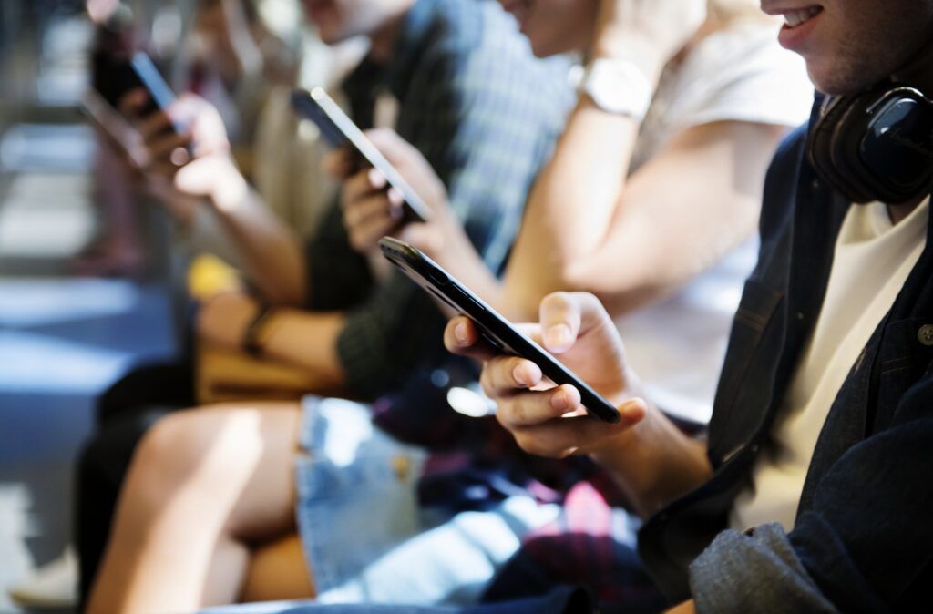 patients using phones
